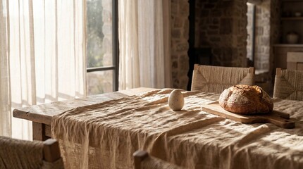 Luxury Easter Morning Still Life with Natural Light at Home