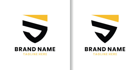 Modern shield letter S logo brand identity