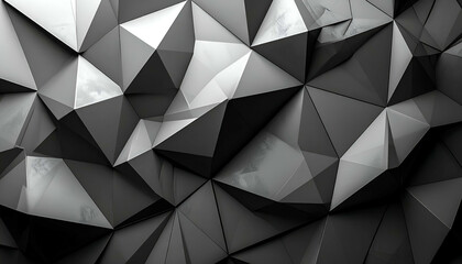 Obraz premium Geometric Pattern of Triangles in Monochrome.