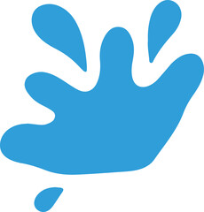 Obraz premium Abstract Blue Water Drop Silhouette Vector Shape for Branding