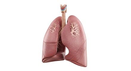 Fototapeta premium Human lungs trachea bronchi anatomy medical illustration healthcare biology science