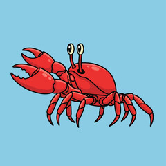 Cartoon Red Crab