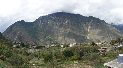 Zhonglu Tibetan Village in Danba Valley, Sichuan Mountains
