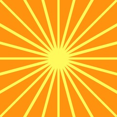 Fototapeta premium Orange Radial Sunburst Background