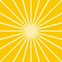 Fototapeta premium Yellow Radial Sunburst Background