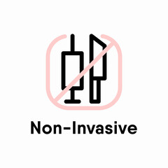 Fototapeta premium Non-Invasive vector information sign