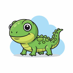 Obraz premium Friendly Cartoon Dinosaur