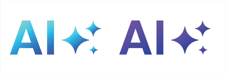 AI Minimal Icon Set Artificial Intelligence Technology Symbols Vector