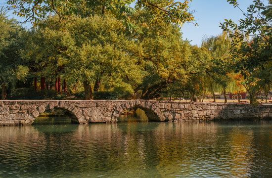 Autumn at Gwanghallu Pavilion in Namwon, South Korea