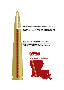 Large Bullet with Statistics and VFW Logo.