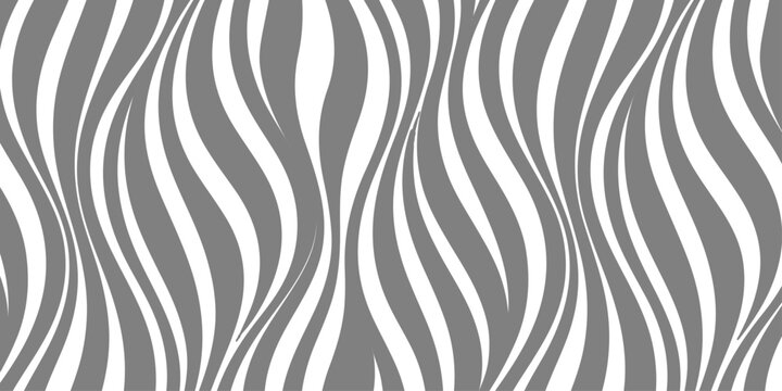 Seamless zebra skin pattern featuring black stripes on wild animal fur texture for safari nature wallpaper and textile design illustration