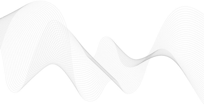 Abstract wave element for design. Digital frequency track equalizer. Stylized line art background. Vector illustration.
