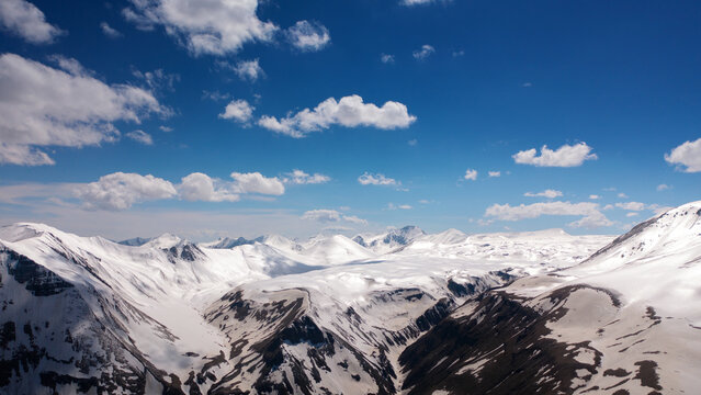 Gudauri snow mountains in the winter Georgia