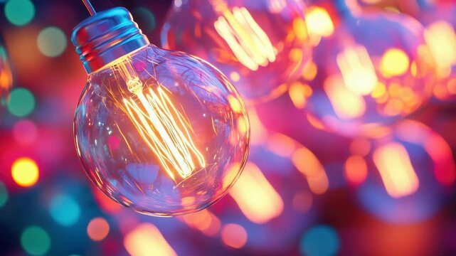 Light Bulb on String