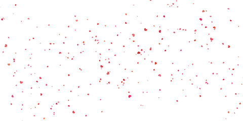 Fototapeta premium Valentine's day heart confetti isolated on transparent background