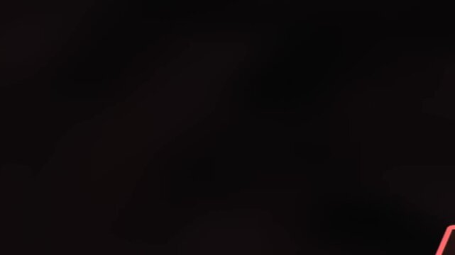 Rectangular Neon Frame Floating in Dark Space