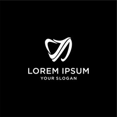 Fototapeta premium White Logo Design on Black Background.