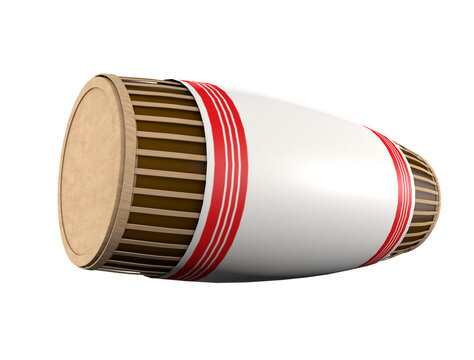 High-quality 3D render of a Assamese bihu dhol pepa on isolated on white bohat bihu magh bihu kati bihu