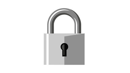 Naklejka premium Sleek metallic padlock icon for security and privacy design