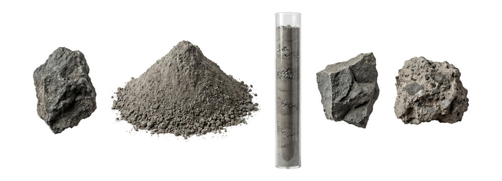 Photoreal lunar surface sample elements Set.