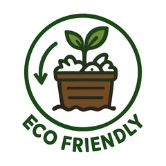 Eco Friendly Gardening Plant Pot Icon
