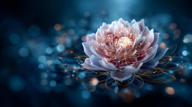 Seven chakra art white lotus center, defocused symbolizing enlightenment, muladhara svadhisthana manipura anahata vishuddha ajna sahasrara, energy centers visualization, with copy