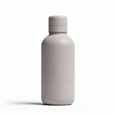 Fototapeta premium Isolated white bottle with screw cap on transparent background