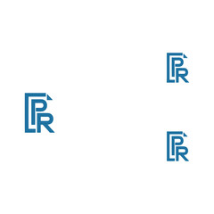 Obraz premium Modern Blue Monogram Logo Letters PR Design Isolated Transparent Background