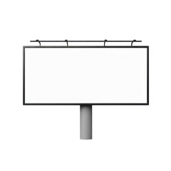 Obraz premium Blank billboard advertising sign isolated on transparent background