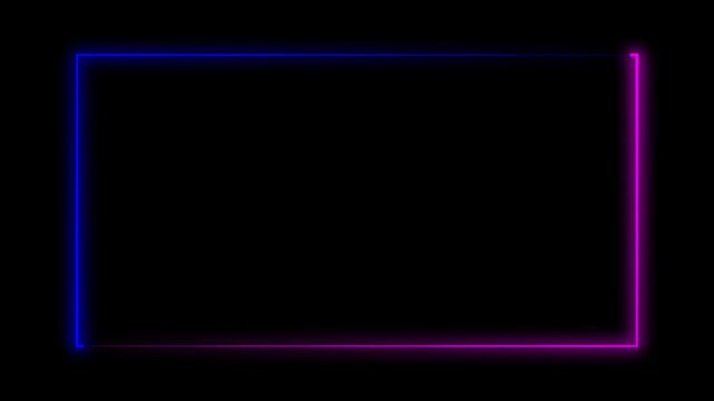 Neon loding Interface Animation with Glowing Progress Bar and Futuristic HUD Design.4k animation motion vedio