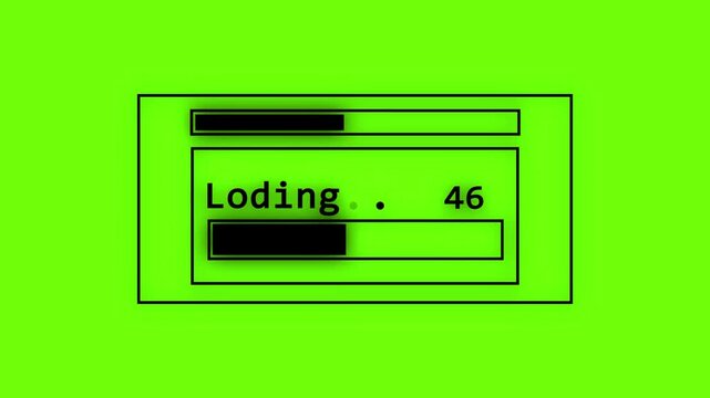Neon loding Interface Animation with Glowing Progress Bar and Futuristic HUD Design.4k animation motion vedio