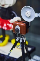 Naklejka premium Moscow, Russia. - June 23, 2025: Lego construction kit, old models. Collection of the famous toy series