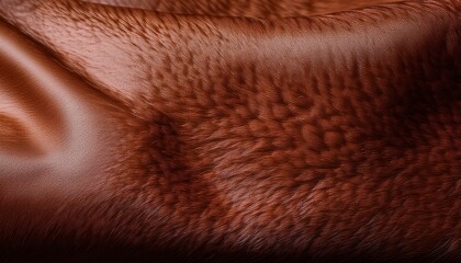 Naklejka premium High Resolution Close Up Image Of A Rich Warm Brown Animal Hide Perfect For Use In Advertising Campaigns Focusing On Natural Materials Or As A Texture Background In Editorial Work
