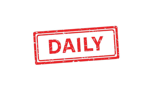A red daily stamp on a with a grungy texture