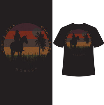JUST A GIRL WHO LOVES HORSES t shirt design