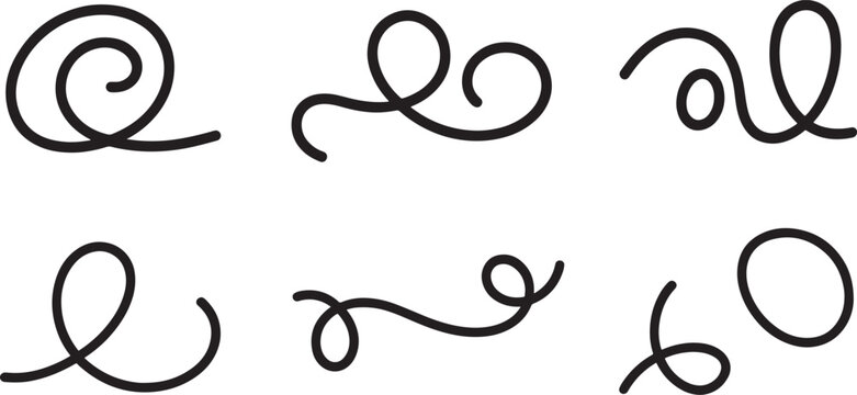 Black swirly line swirly lines white background
