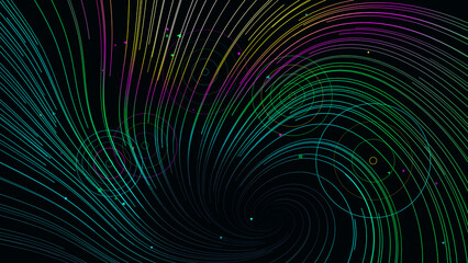 Fototapeta premium Vibrant Abstract Lines