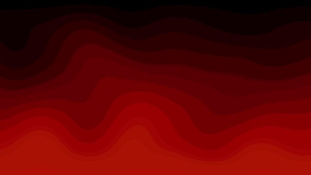 Seamless wavy gradient black red fire background animation.