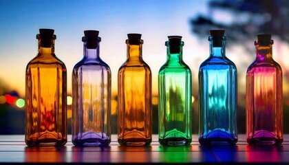 Colorful Glass Bottles