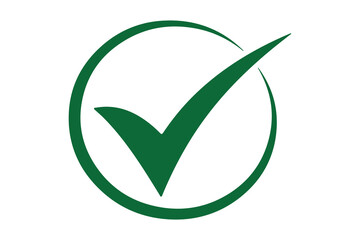 Dark Green Circle Check Mark Icon &ndash; Verified Approval Badge, Success Confirmation Symbol, Modern Flat UI Logo for Web, App, Interface, Dashboard, Business & Digital Projects