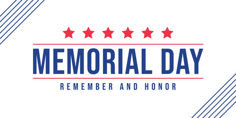 Memorial day graphic with patriotic theme
