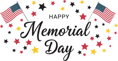 Obraz premium Happy memorial day honoring fallen heroes and celebrating freedom on memorial day weekend