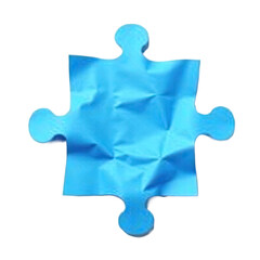 Obraz premium A torn piece of blue paper is shown