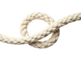 Obraz premium A close-up shot of a white rope with a distinctive knot on the top