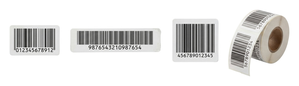 Barcode sticker set.