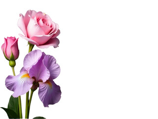 Obraz premium Close-up view of two flowers in a decorative vase, ideal for use in editorial or commercial contexts such as lifestyle, wellness, and interior design