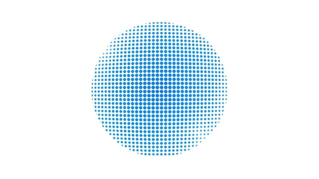 Blue Circle Pattern in Modern Minimalist Style with Gradient Effect on White Background for Digital Design
