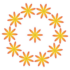 abstract yellow and orange floral background