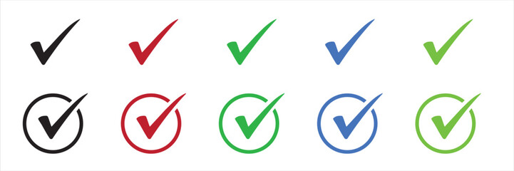 Check Mark Tick Icon Vector Approval Success Symbol