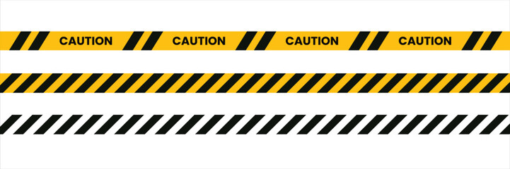 Caution Tape Icon Vector Warning Safety Barrier Symbol